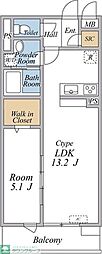 リブリ・Forestria 1LDKの間取図画像