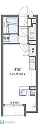 レオネクストサンフラワー5 ワンルームの間取図画像