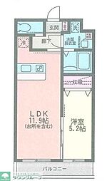 ヴィラアンジュ 1LDKの間取図画像