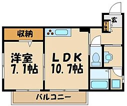 メゾン・ド・高石 1LDKの間取図画像