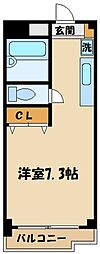 ヴェルアージュ座間 ワンルームの間取図画像