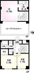 OZ-COURT 2LDKの間取図画像