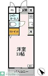 クリスタルハイツ相模台 ワンルームの間取図画像