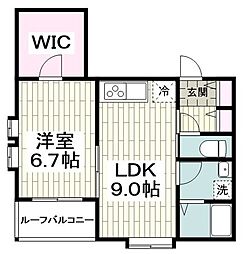 フォレストレジデンス 1LDKの間取図画像