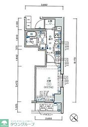 レーヴ町田5.A 1Kの間取図画像