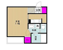 プレミアムヒルズマチダ 1Kの間取図画像