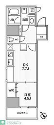 ライムレジデンス町田 1DKの間取図画像