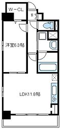 メゾンタナカ3 1LDKの間取図画像