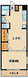 ドエル相模原 1LDKの間取図画像