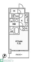 JMFResidence町田 1Kの間取図画像