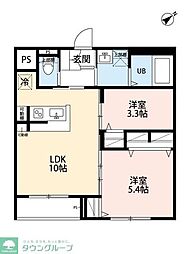 robot home 小田急相模原II 2LDKの間取図画像