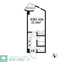 ラ・フルール芹ヶ谷 1Kの間取図画像