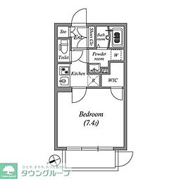 ＬＥＧＡＬＡＮＤ早稲田 3階1Kの間取り