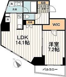 ＪＰ　ｎｏｉｅ　小石川富坂 14階1LDKの間取り