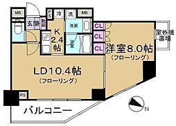 ヒューリックレジデンス茗荷谷 6階1LDKの間取り