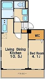 ヴィーゼン　シュロス 2階1LDKの間取り