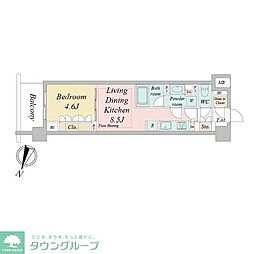 ドゥーエ早稲田 3階1LDKの間取り