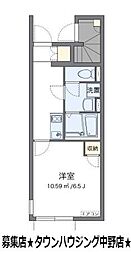 クレイノＥＶＥＲ西落合 1階1Kの間取り