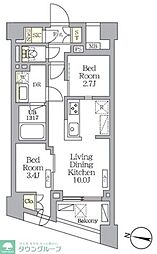 NOGATA RESIDENCE 2LDKの間取図画像