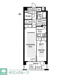 コンフォリア下落合 1LDKの間取図画像