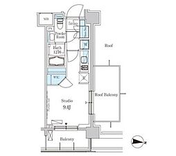 パークアクシス東高円寺 ワンルームの間取図画像