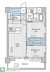 テラ蚕糸の森 2LDKの間取図画像