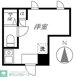 RESIDENCETOKYO中野新橋 ワンルームの間取図画像