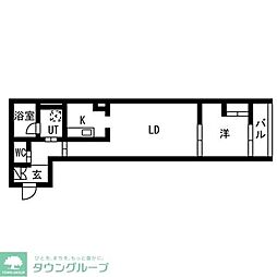 AZSmart目白御留山 1LDKの間取図画像