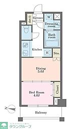 DUOSTAGE大塚 1DKの間取図画像