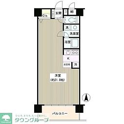 コアシティ中野坂上 1Kの間取図画像