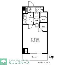 ParkCube四谷三丁目 ワンルームの間取図画像