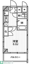 スペーシア高円寺2 1Kの間取図画像