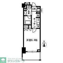 レジディア中落合-B 1Kの間取図画像