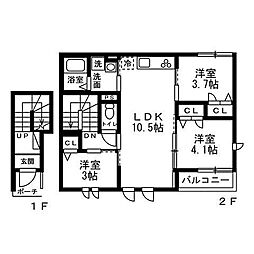 ココル 3LDKの間取図画像