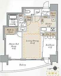 PRIMALCITY神楽坂 2LDKの間取図画像