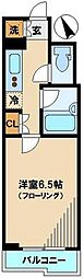 ルーブル高田馬場 1Kの間取図画像