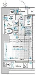 ブライズ神楽坂 1Kの間取図画像
