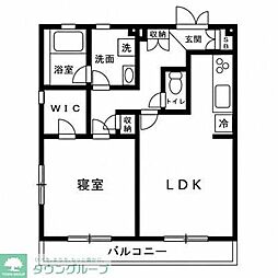 ドゥ・ミル・レジデンス 1LDKの間取図画像