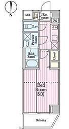 ブライズ中野江古田 1Kの間取図画像