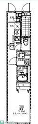 ソルナクレイシア新高円寺 ワンルームの間取図画像