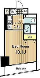 グランハイツ高田馬場 1Kの間取図画像