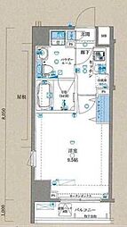ジェノヴィア中野野方グリーンヴェール 1Kの間取図画像
