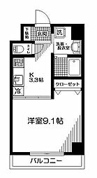 クレスト高円寺 1Kの間取図画像