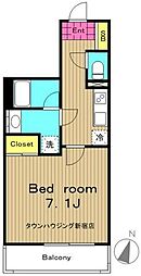 ガリシア新宿都庁前 1Kの間取図画像