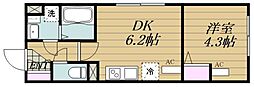 エルファーロ中野新井薬師IV 1DKの間取図画像