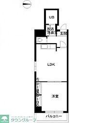 スカイコート中野2 1LDKの間取図画像