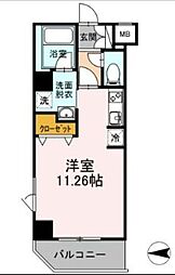 Tレジデンス ワンルームの間取図画像
