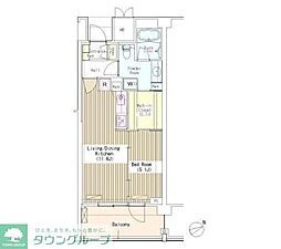マチュリティ小石川 1LDKの間取図画像