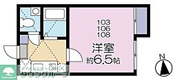 ビジュー野方 1Kの間取図画像