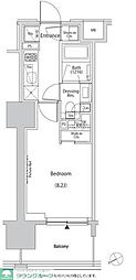 ザ・パークハビオ目白タワー 1Kの間取図画像